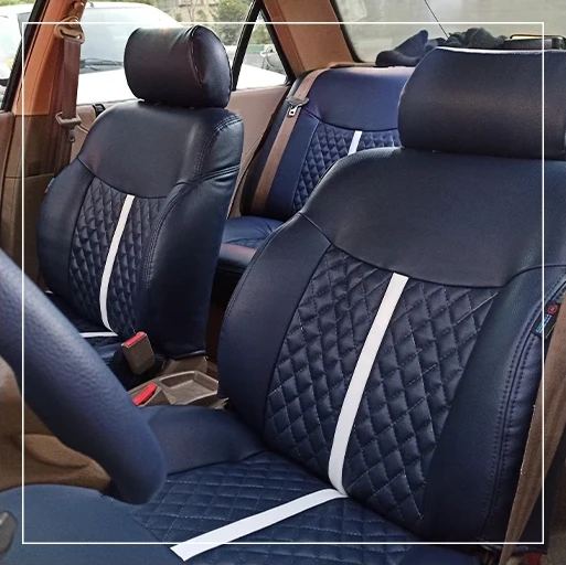 روکش صندلی پژو GLX 405 مدل لوزی+نوار وسط برند ECCCO