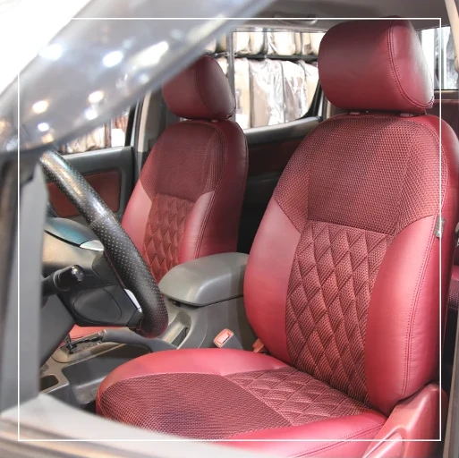 روکش صندلی تویوتا هایلوکس Toyota مدل لمسه لوزی برند R-910) ECCCO)