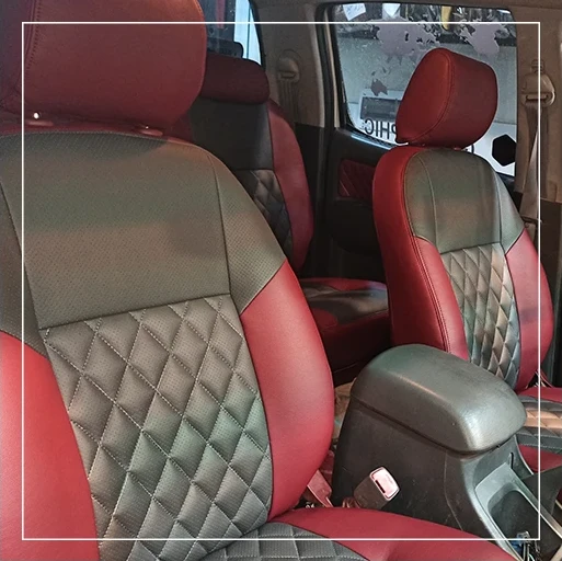 روکش صندلی تویوتا هایلوکس Toyota مدل لمسه لوزی برند R-912) ECCCO)