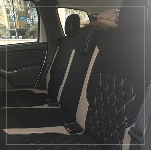 روکش صندلی رنو داستر Renault مدل لمسه لوزی+گلدوزی برند R-1046) ECCCO)