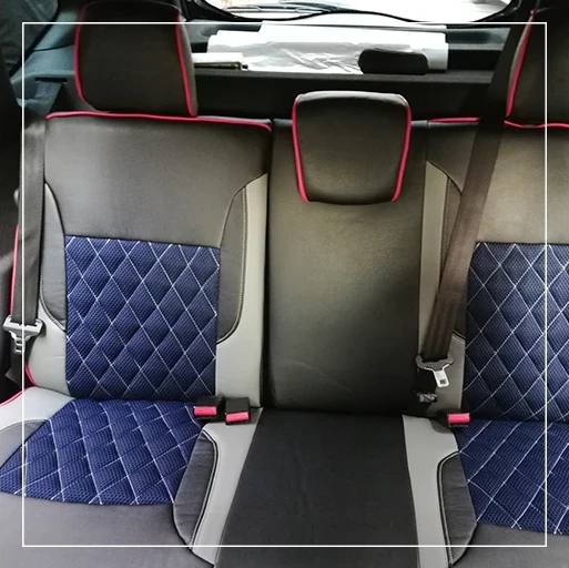 روکش صندلی رنو داستر Renault مدل لمسه لوزی+گلدوزی برند R-1045) ECCCO)