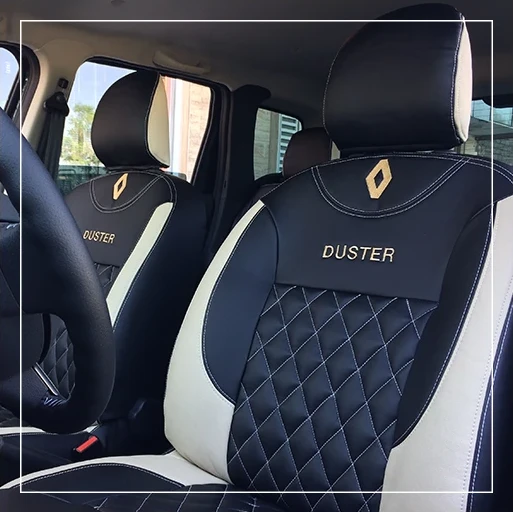 روکش صندلی رنو داستر Renault مدل لمسه لوزی+گلدوزی برند R-1044) ECCCO)