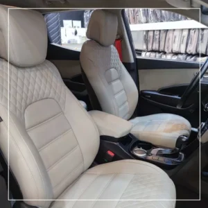روکش صندلی هیوندای سانتافه Hyundai مدل بالا لمسه لوزی برند R-1485) ECCCO)